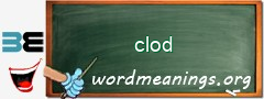 WordMeaning blackboard for clod